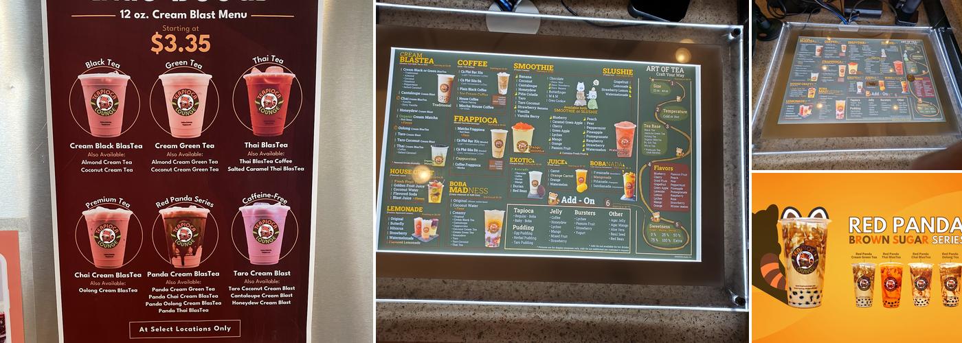 Teapioca Lounge Menu