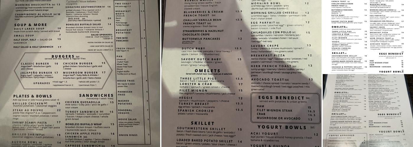 Teaspoon Menu