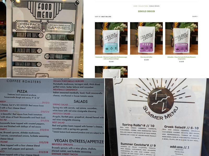 Tender Loving Coffee Menu