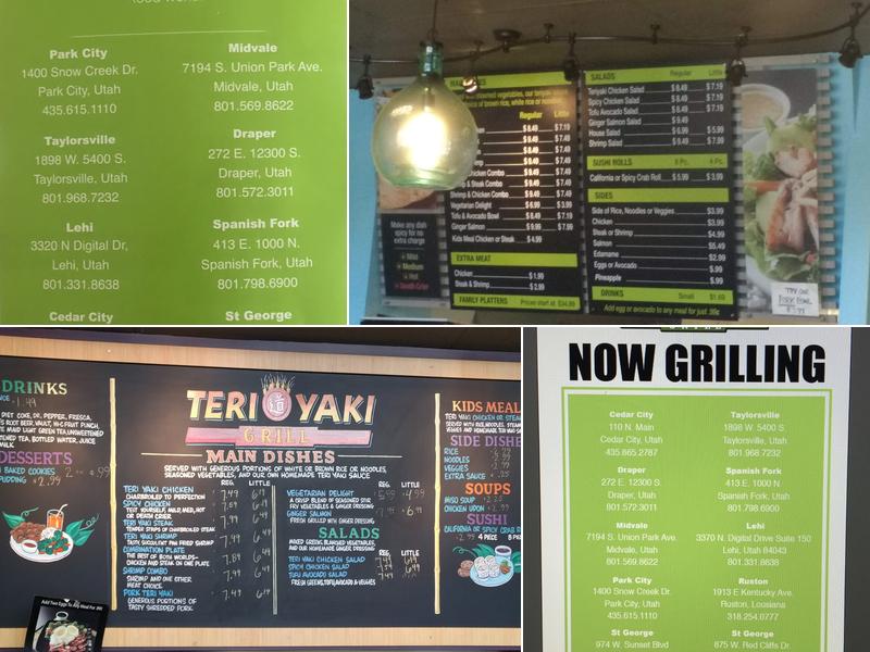 Teriyaki Grill - Fort Union Menu