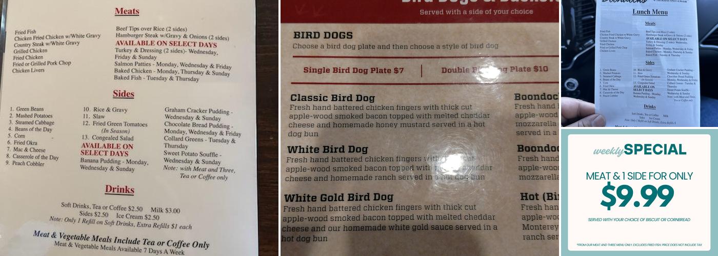 The Boondocks Menu