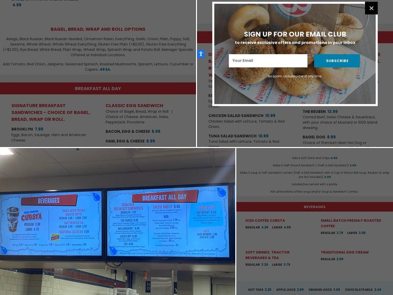 Brooklyn Water Bagel Menu