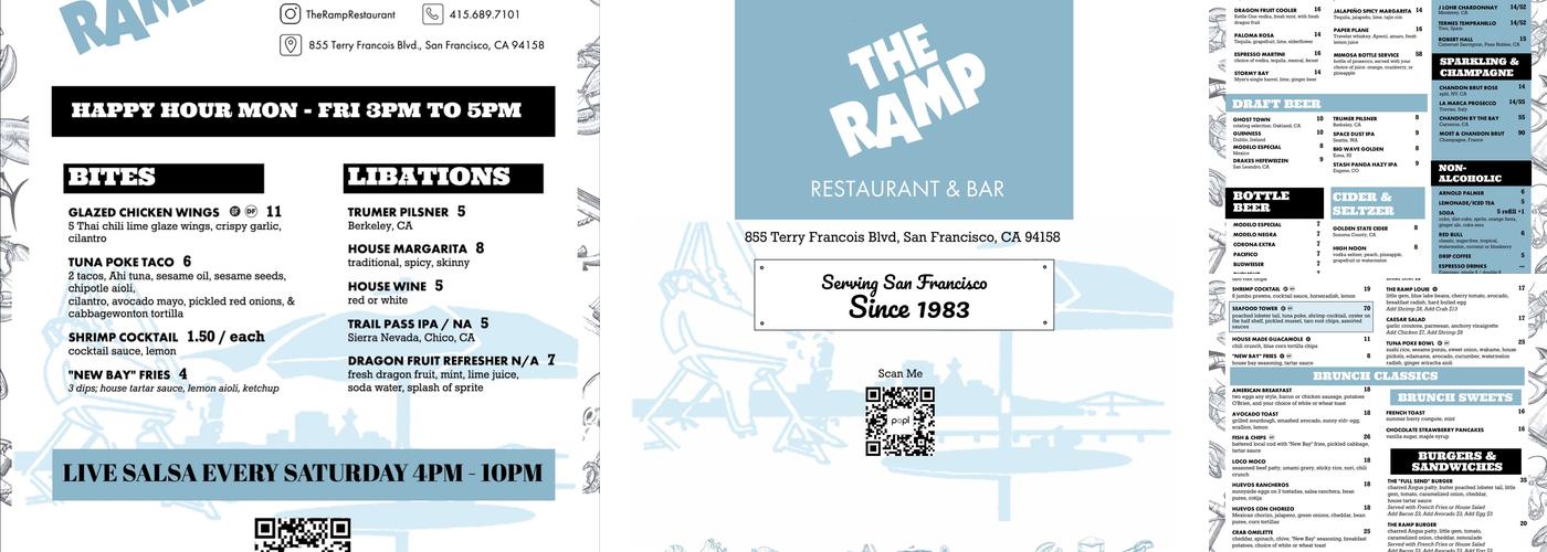 The Ramp Restaurant Menu