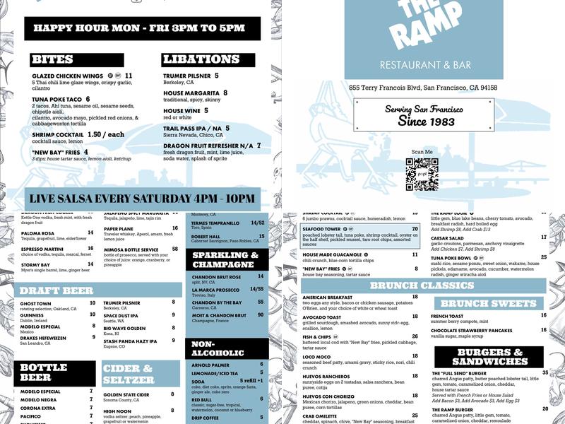 The Ramp Restaurant Menu