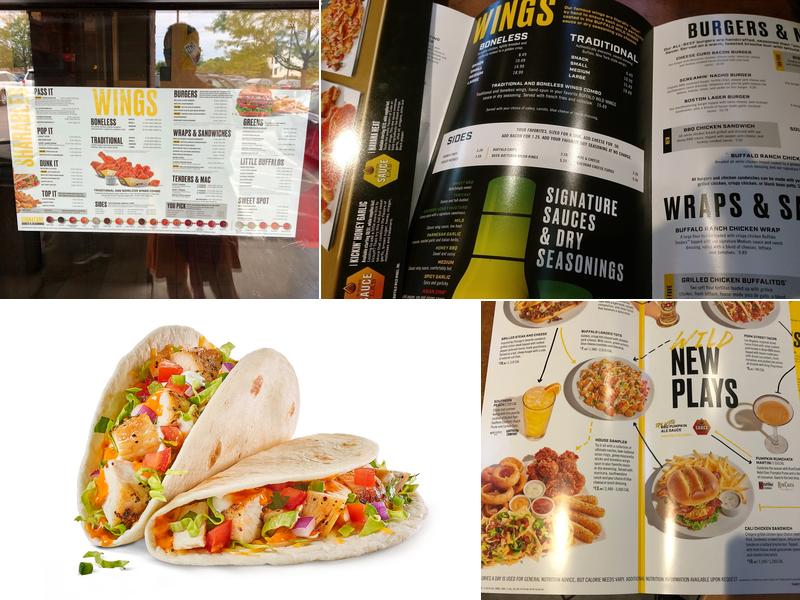 Buffalo Wild Wings Menu