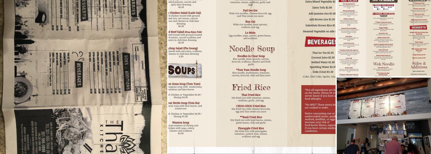The Thai Kitchen Menu