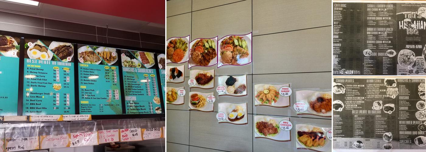 Tiki's Hawaiian BBQ Menu