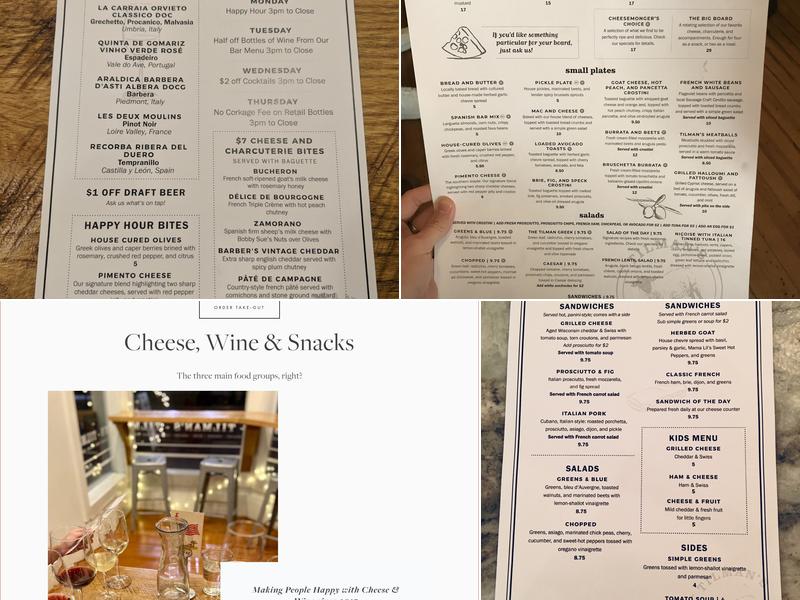 Tilman's Menu