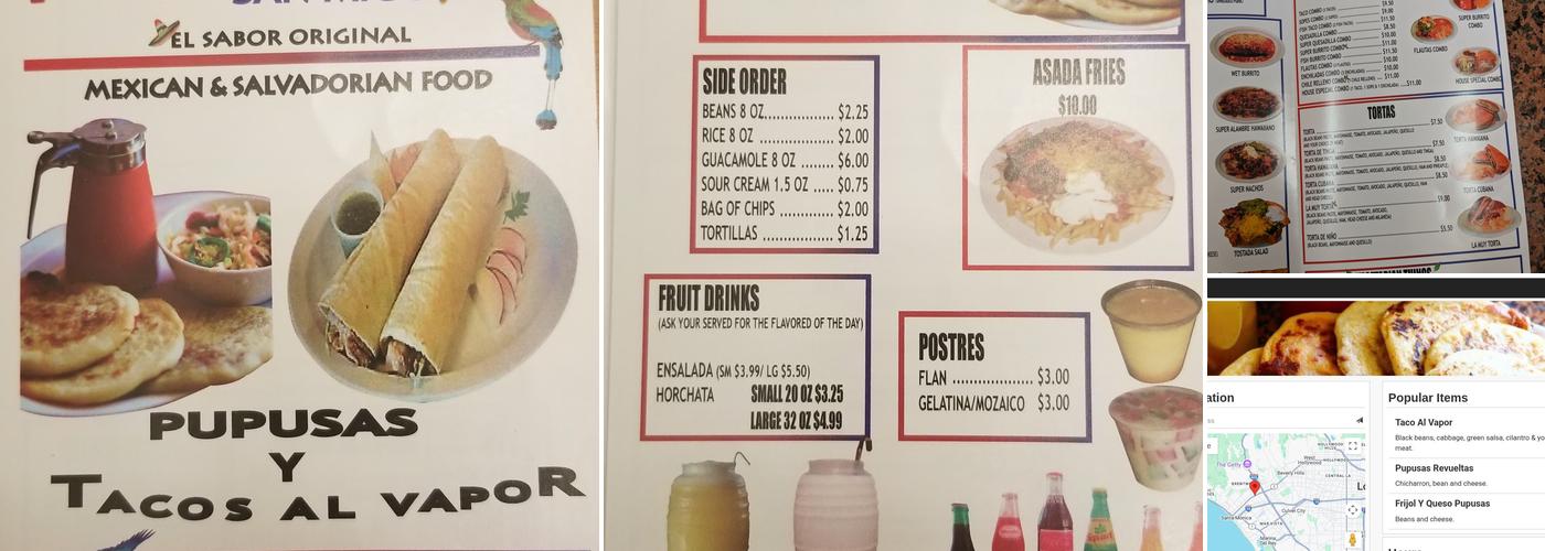 Tlaco Tacos Menu