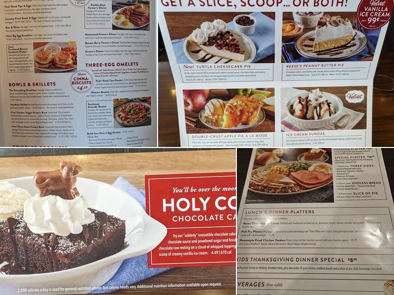 Bob Evans Menu