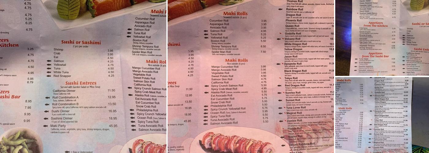 Tokyo Hibachi & Sushi Menu