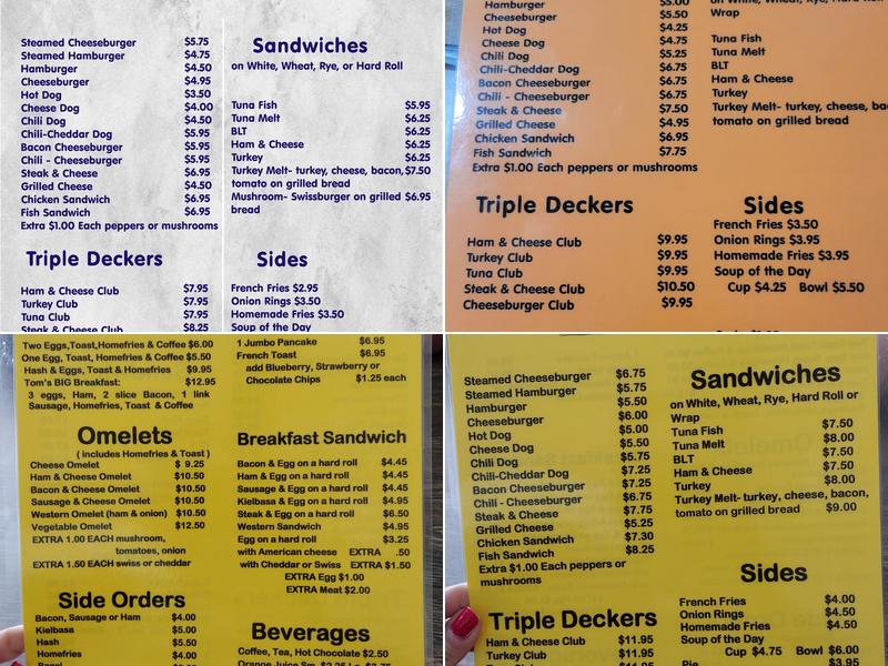 Tom's Place Menu