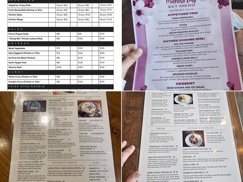 Torsap Thai Kitchen Menu