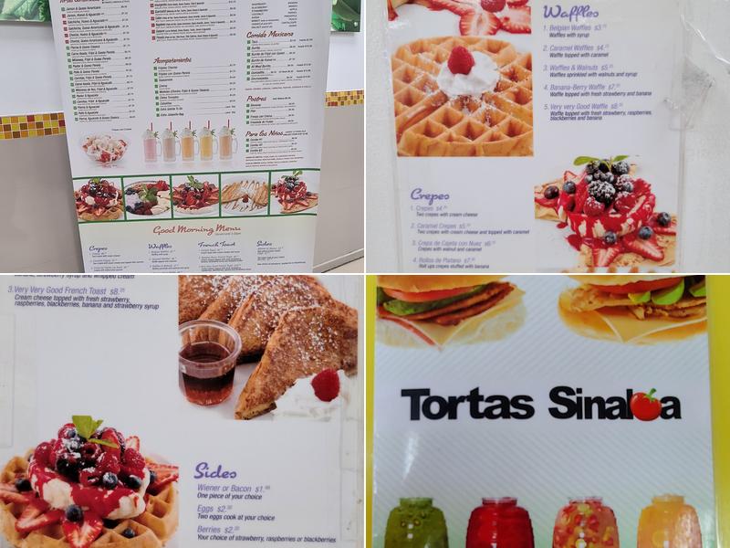 Tortas Sinaloa Menu