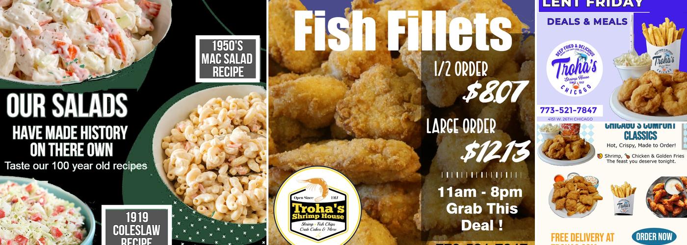 Troha's Chicken & Shrimp House Menu