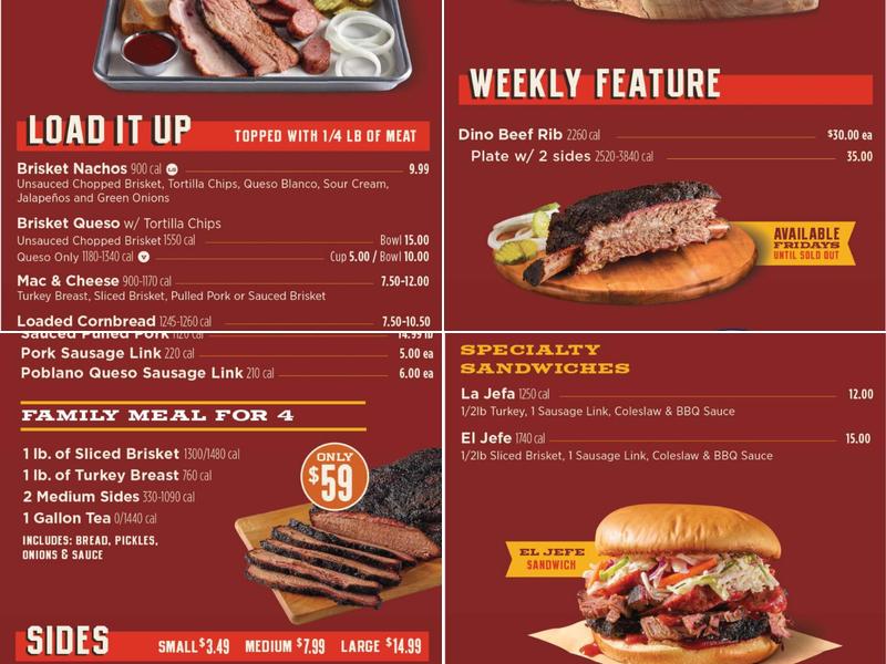 True Texas BBQ Menu
