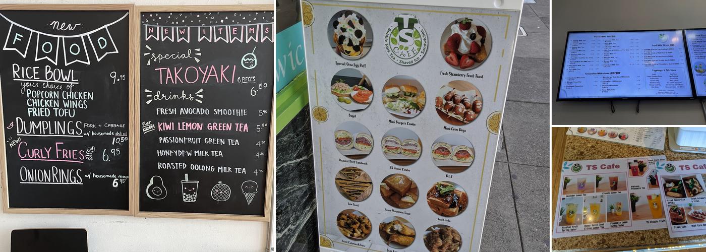 TS cafe Menu
