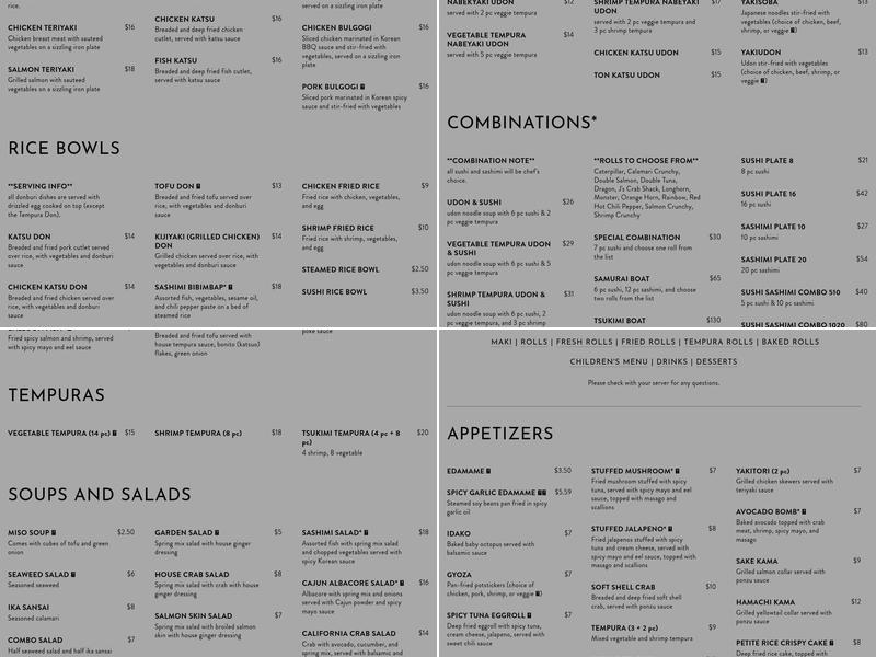 Tsukimi Menu