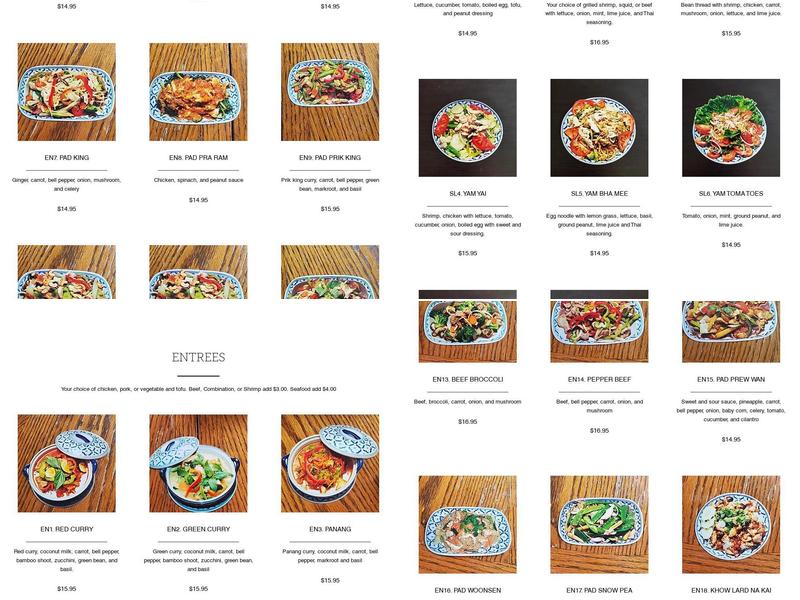 Tukta Thai Menu