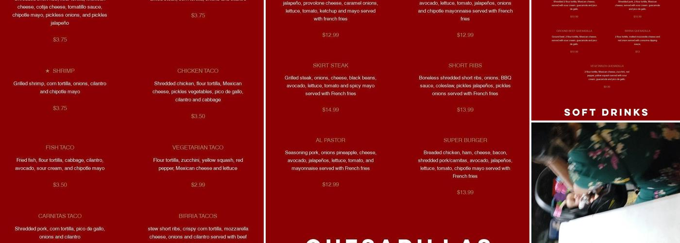 Twice Butter Taqueria Menu