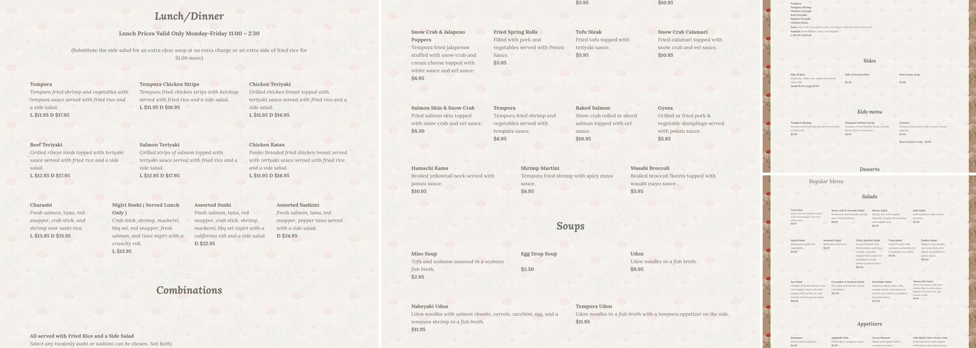 Twin Sushi Menu