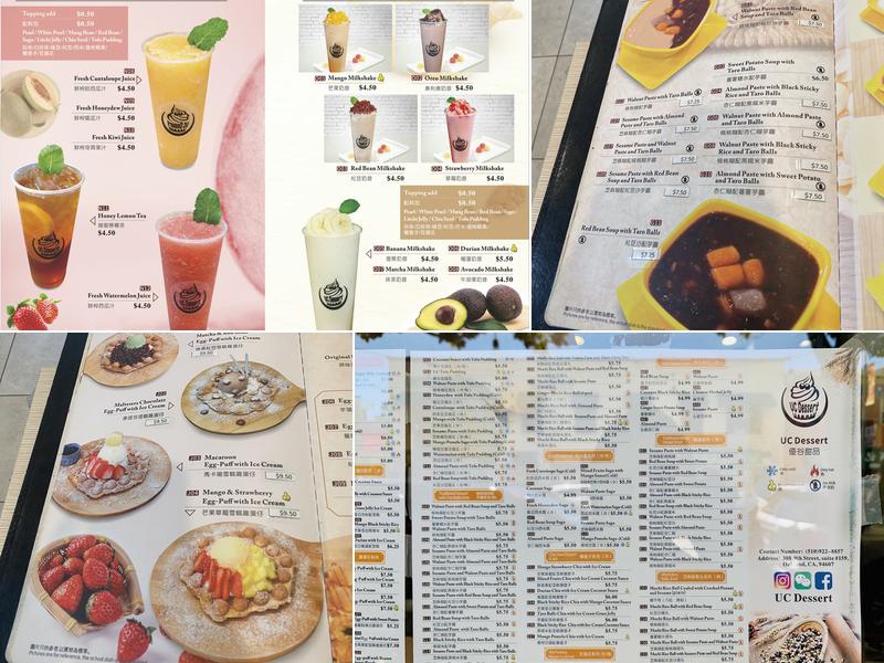UC Dessert Menu