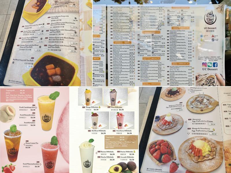 UC Dessert Menu