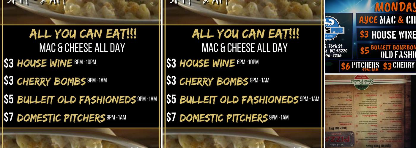 Fox's Pub Menu