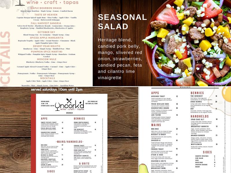 Uncork'd Menu