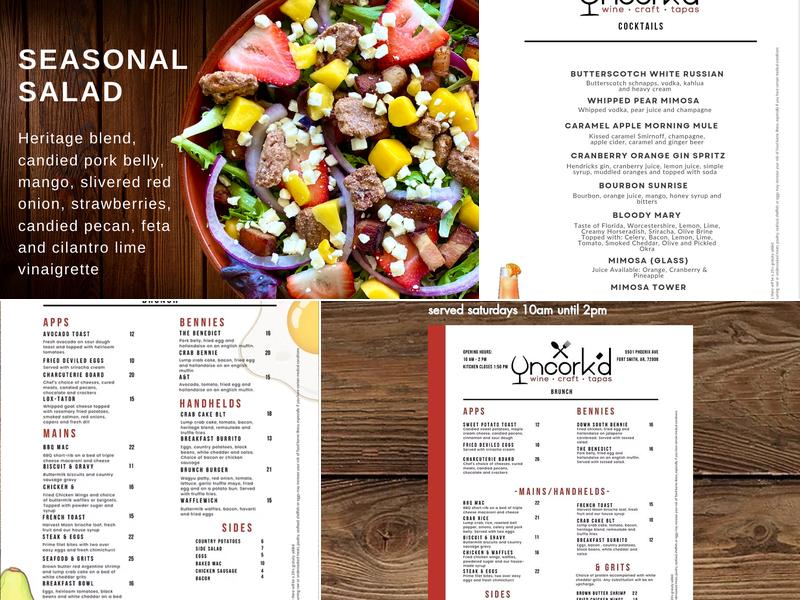 Uncork'd Menu