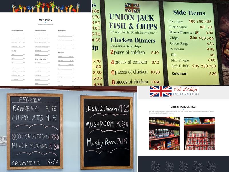 Union Jack Fish & Chips Menu