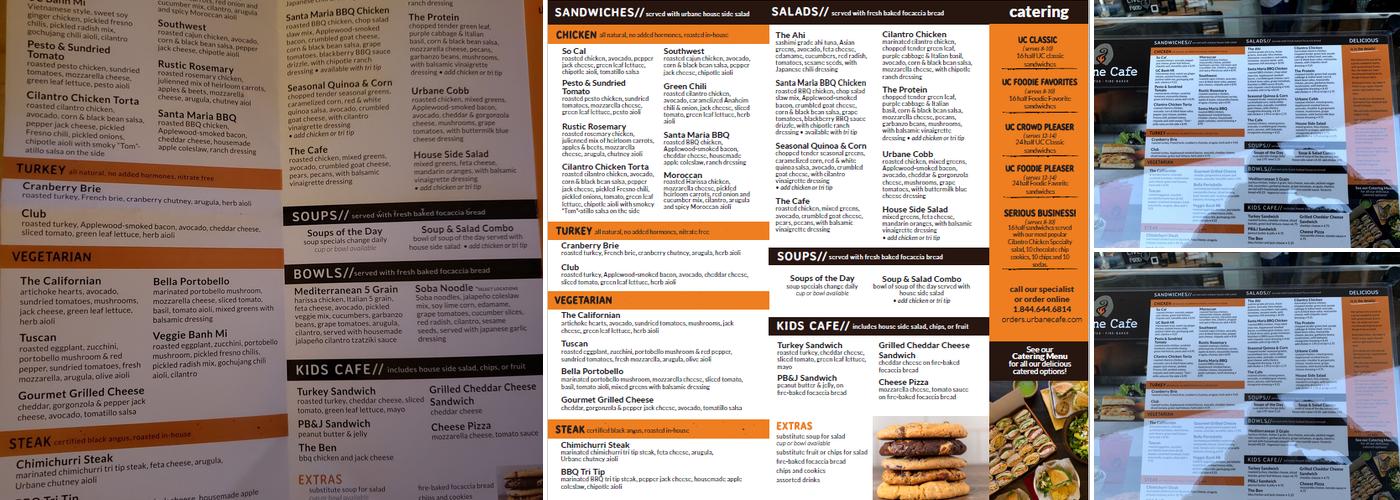 Urbane Cafe Menu