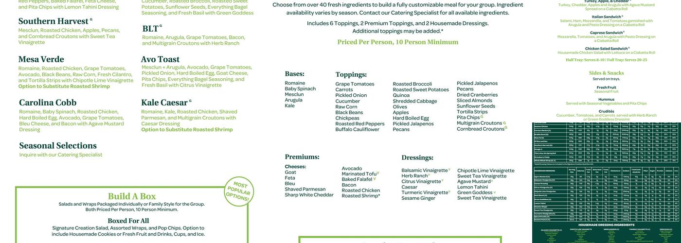 Verde Menu