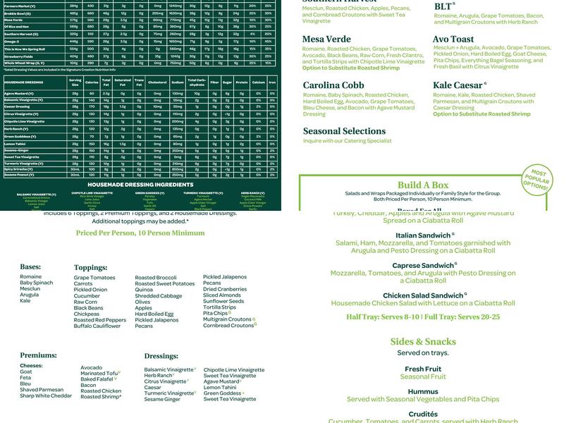 Verde Menu