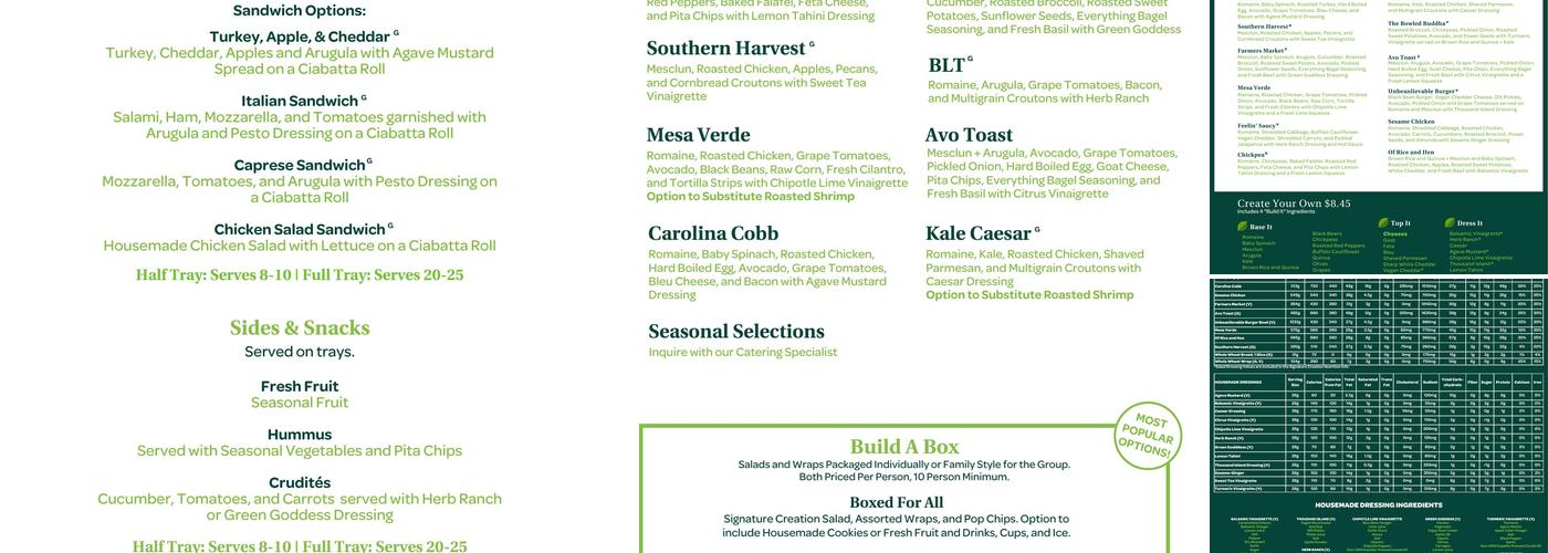 Verde Menu