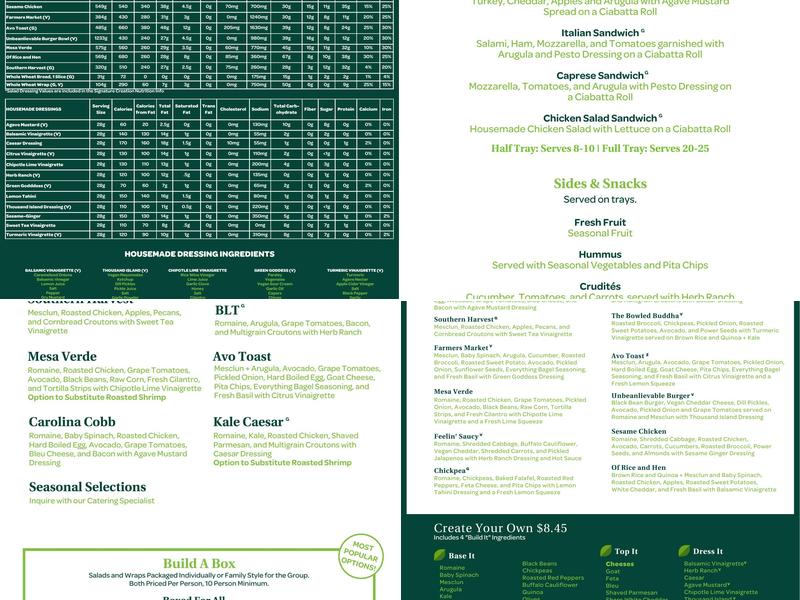 Verde Menu