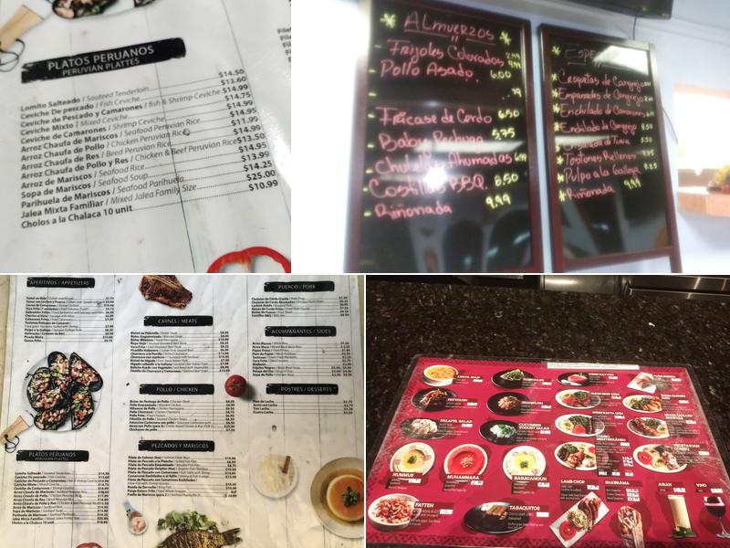 Villa De Sabores Café Menu