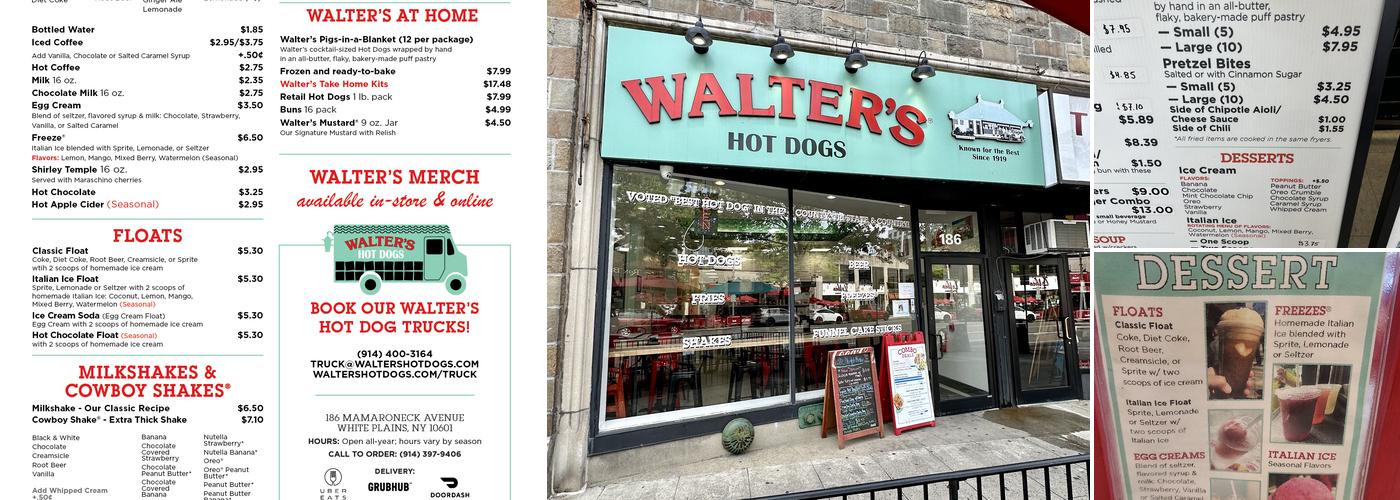 Walter's Hot Dogs Menu