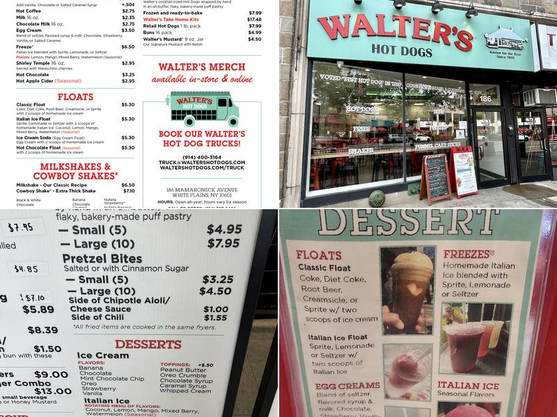 Walter's Hot Dogs Menu