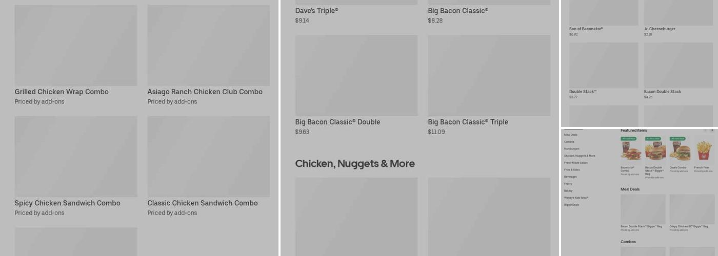 Wendy's Menu