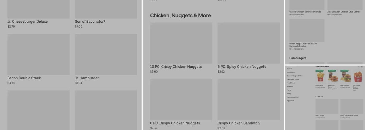 Wendy's Menu