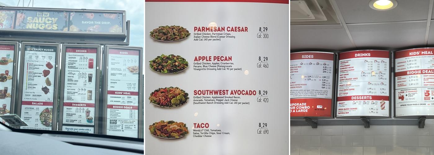 Wendy's Menu