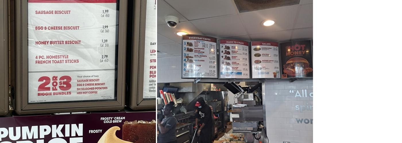 Wendy's Menu