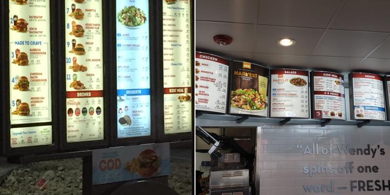 Wendy's Menu