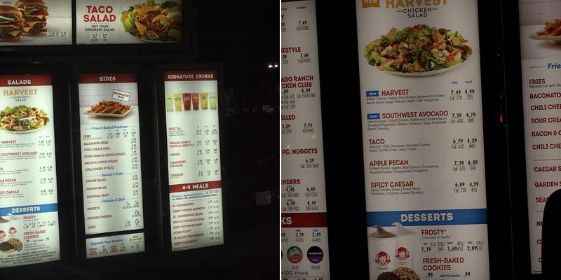 Wendy's Menu