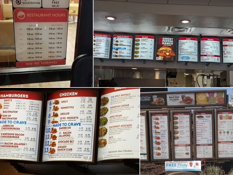 Wendy's Menu