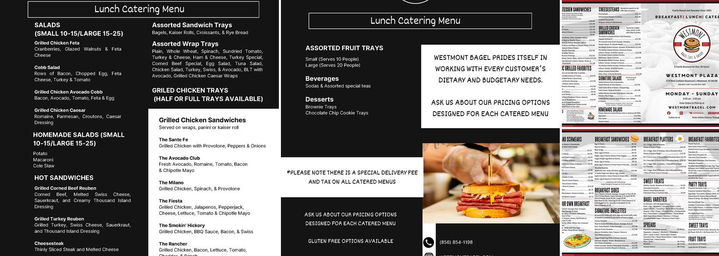 Westmont Bagel Menu