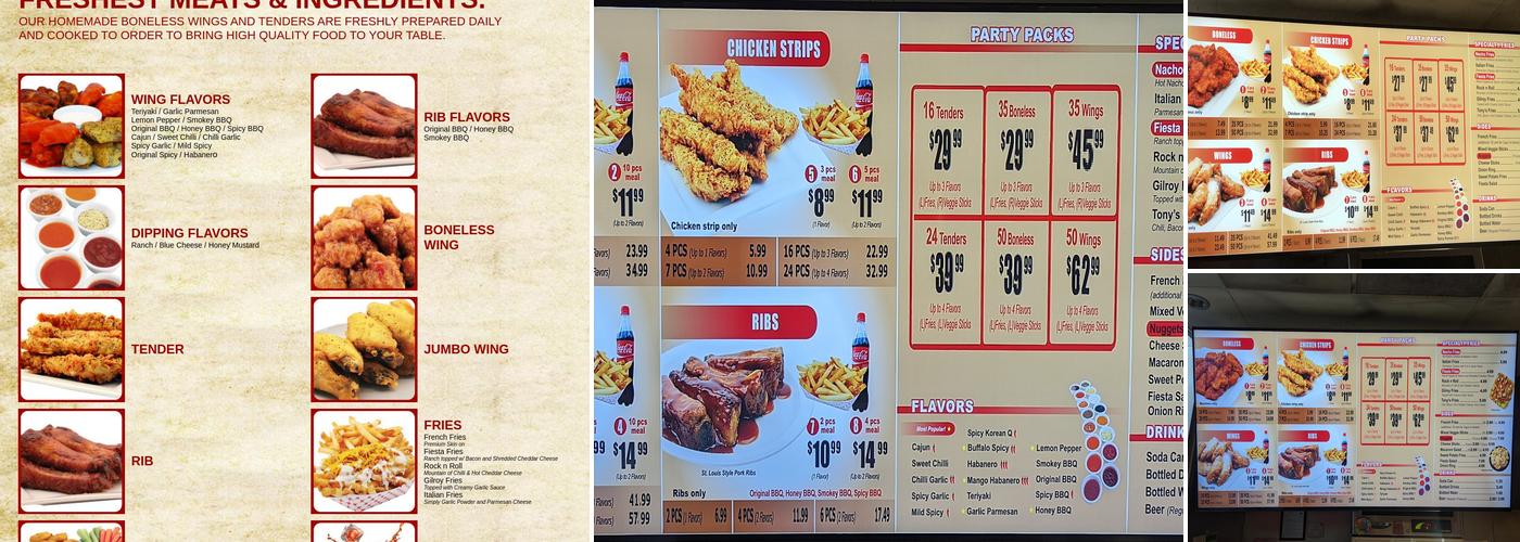 Wing Fiesta Group Menu