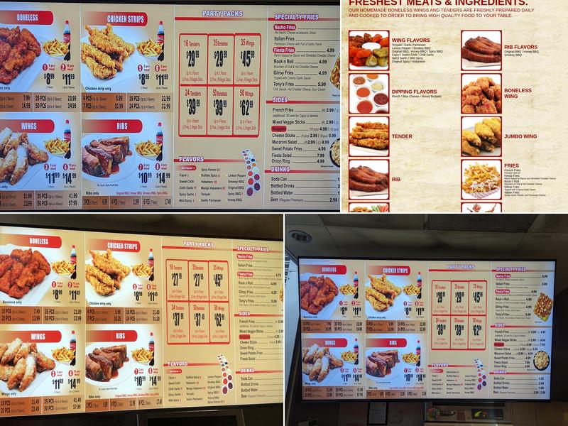 Wing Fiesta Group Menu