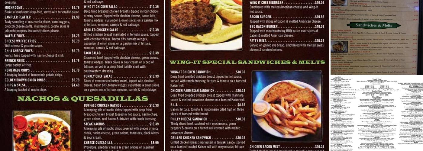 Wing-It Menu